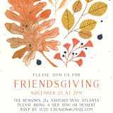 "Rustic Friendsgiving" - Party Invitations in Tangerine by Paper Raven Co. - Detail