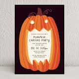 "Eat, Drink, and be Scary" - Party Invitations in Midnight by Rebecca Smith - Front
