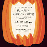 "Eat, Drink, and be Scary" - Party Invitations in Midnight by Rebecca Smith - Detail