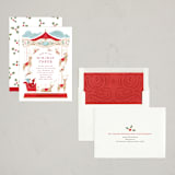 "santa carousel" - Party Invitations in Holly Red by Grae - Assembled