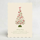 "Holiday Tree Party" - Party Invitations in Cream by Baumbirdy - Front