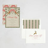 "Reindeer Crest" - Party Invitations in Latte by Jackie Crawford - Assembled