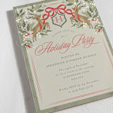 "Reindeer Crest" - Party Invitations in Latte by Jackie Crawford - Detail
