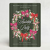 "Bow Wreath" - Party Invitations in Forest by Jackie Crawford - Front