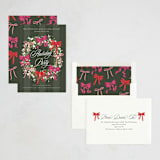 "Bow Wreath" - Party Invitations in Forest by Jackie Crawford - Assembled
