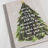 "Painted Tree" - Party Invitations in Evergreen by AK Graphics - Detail