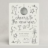 "New Year Cheer" - Party Invitations in Chalkboard by Kelly Watkins - Front