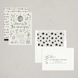 "New Year Cheer" - Party Invitations in Chalkboard by Kelly Watkins - Assembled