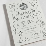 "New Year Cheer" - Party Invitations in Chalkboard by Kelly Watkins - Detail