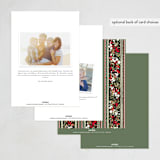 "Holiday Ribbon" - Party Invitations in Ruby by Jackie Crawford - Back of Card Options