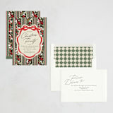 "Holiday Ribbon" - Party Invitations in Ruby by Jackie Crawford - Assembled