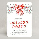 "party bow" - Party Invitations in Poinsettia by Angela Marzuki - Front
