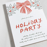 "party bow" - Party Invitations in Poinsettia by Angela Marzuki - Detail