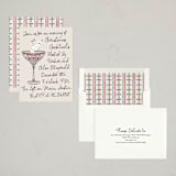 "Snowman Martini" - Party Invitations in Pink Berry by Jackie Crawford - Assembled