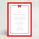 "Bow" - Party Invitations in Holly Berry by AK Graphics - Front