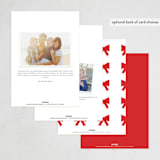 "Bow" - Party Invitations in Holly Berry by AK Graphics - Back of Card Options