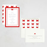 "Bow" - Party Invitations in Holly Berry by AK Graphics - Assembled