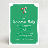 "Candycanes" - Party Invitations in Greenery by AK Graphics - Front