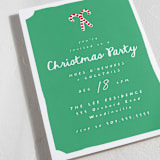 "Candycanes" - Party Invitations in Greenery by AK Graphics - Detail