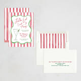 "Eat, Drink, and be Merry" - Party Invitations in Berry by Little Blue Designs - Assembled
