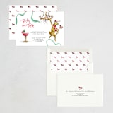 "Toasty and Tipsy" - Party Invitations in Scarlet by Jill Delavan - Assembled
