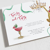 "Toasty and Tipsy" - Party Invitations in Scarlet by Jill Delavan - Detail