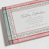 "Holiday Linen" - Party Invitations in Berry by Chris Griffith - Detail