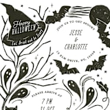 "Eat, drink & be scary" - Party Invitations in Cauldron by Sarah Knight - Detail