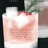 "Xmas Cocktails" - Party Invitations in Black Pine by Petra Kern - Detail