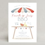 "Red White & Blue BBQ" - Party Invitations in Whipped Cream by Susan Zinader - Front