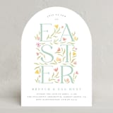 "Easter Garden" - Party Invitations in Teal by Angela Thompson - Front