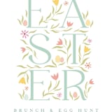 "Easter Garden" - Party Invitations in Teal by Angela Thompson - Detail