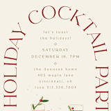 "Holiday Spirits" - Party Invitations in Manhattan by Susan Zinader - Detail
