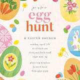 "Egg Hunt" - Party Invitations in Eggshell by Laura Moyer - Detail