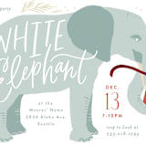 "White Elephant Present" - Party Invitations in Juniper by Alethea and Ruth - Detail
