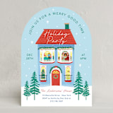 "Merry House" - Party Invitations in Sky by Elly - Front