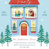 "Merry House" - Party Invitations in Sky by Elly - Detail
