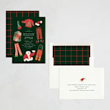 "holiday style" - Party Invitations in Evergreen by Baumbirdy - Assembled