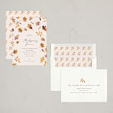 "Autumn Leaves" - Party Invitations in Parchment by Jamie Alexander - Assembled