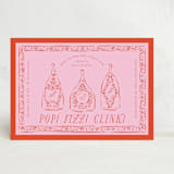 "Champagne Party Pop" - Party Invitations in Ruby by Jackie Crawford - Front