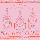 "Champagne Party Pop" - Party Invitations in Ruby by Jackie Crawford - Detail