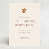 "Friendsgiving Leaf" - Party Invitations in Mashed Potatoes by Amy Payne - Front