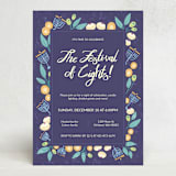 "Festival of Lights Party Invitation" - Party Invitations in Grape by Julia Simons - Front
