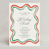 "Watercolor wavy edge" - Party Invitations in Stocking by Cass Loh - Front