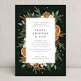 "Fruitful Holiday" - Party Invitations in Midnight by Susan Moyal - Front
