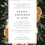 "Fruitful Holiday" - Party Invitations in Midnight by Susan Moyal - Detail