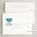 "Geo Colorblock" - Party Invitations in Dusty blue by AK Graphics - FREE Recipient Addressing