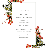 "Verdurous" - Party Invitations in Cardinal by Erin Hodges - Detail