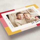 "Modern Quilt" - Holiday Cards in Gumdrop by Owl and Toad - Detail