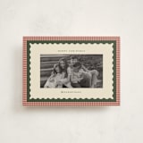 "gingham layers" - Holiday Cards in Cranberry by Ellen Schlegelmilch - Front